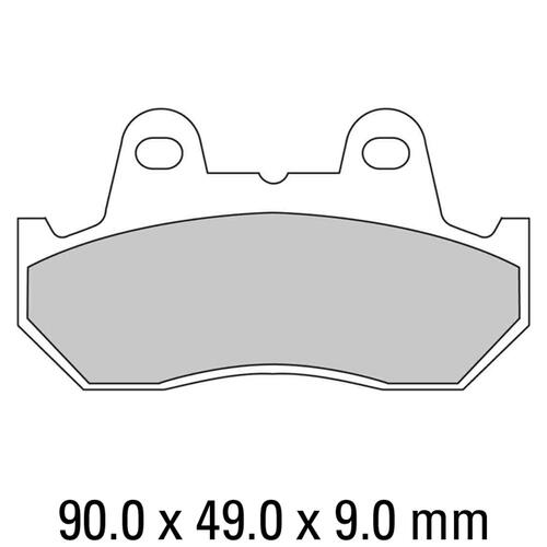 Ferodo FDB538P Disc Pad Set (2 pc) - Platinum Carbon Grip - Non-Sint.