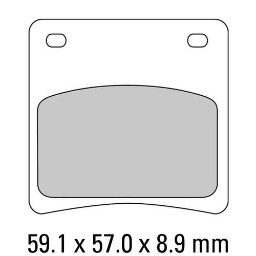 Ferodo FDB569P Disc Pad Set (2 pc) - Platinum Carbon Grip - Non-Sint.