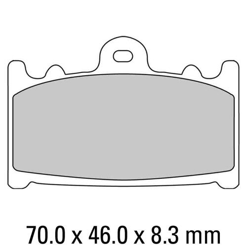 Ferodo FDB574EF Disc Pad Set (2 pc) - ECO Friction Carbon Grip - Non-Sint.