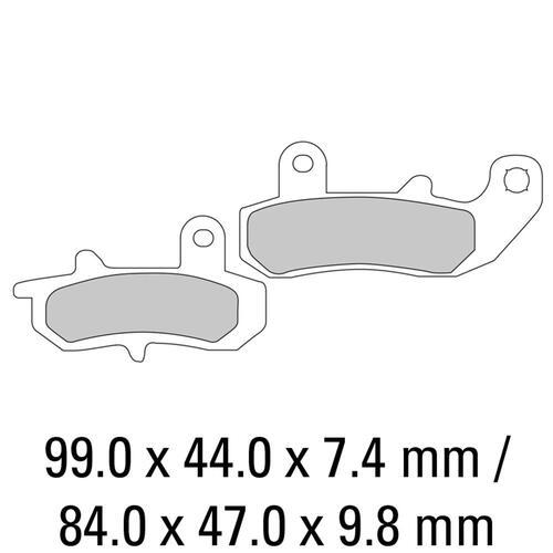 Ferodo FDB607P Disc Pad Set (2 pc) - Platinum Carbon Grip - Non-Sint.