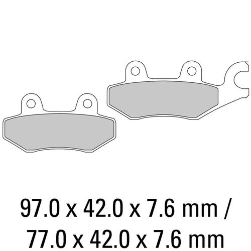 Ferodo FDB631EF Disc Pad Set (2 pc) - ECO Friction Carbon Grip - Non-Sint.