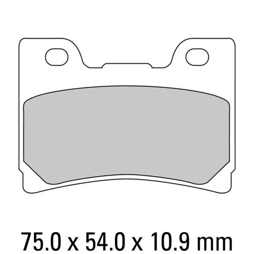 Ferodo FDB637P Disc Pad Set (2 pc) - Platinum Carbon Grip - Non-Sint.