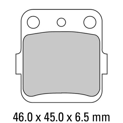 Ferodo FDB661P Disc Pad Set (2 pc) - Platinum Carbon Grip - Non-Sint.