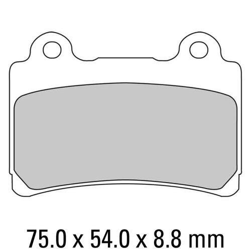 Ferodo FDB662P Disc Pad Set (2 pc) - Platinum Carbon Grip - Non-Sint.