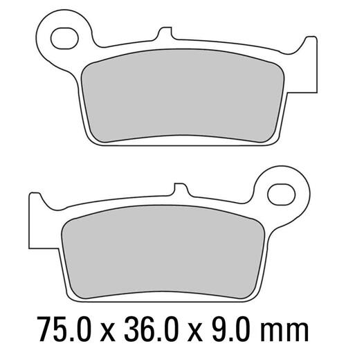 Ferodo FDB672AG Disc Pad Set (2 pc) - Argento Carbon Grip - Non-Sint.