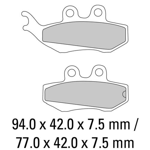 Ferodo FDB677AG Disc Pad Set (2 pc) - Argento Carbon Grip - Non-Sint.