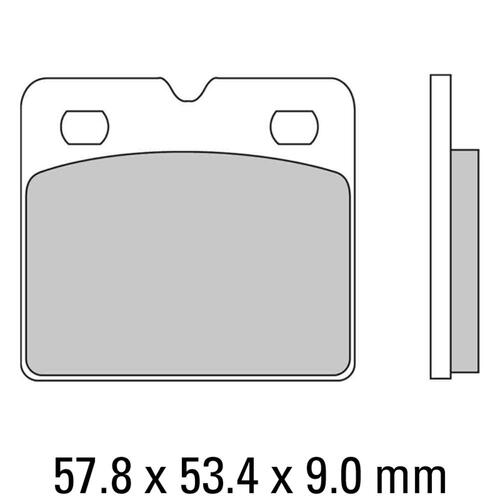 Ferodo FDB736P Disc Pad Set (2 pc) - Platinum Carbon Grip - Non-Sint.