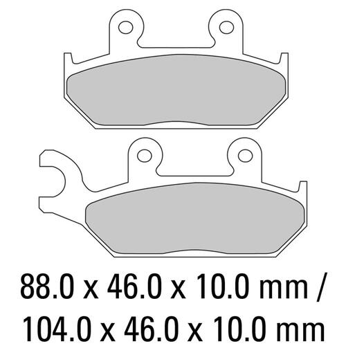 Ferodo FDB737P Disc Pad Set (2 pc) - Platinum Carbon Grip - Non-Sint.