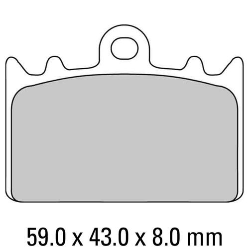 Ferodo FDB741P Disc Pad Set (2 pc) - Platinum Carbon Grip - Non-Sint.