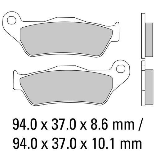 Ferodo FDB2039P Disc Pad Set (2 pc) - Platinum Carbon Grip - Non-Sint.