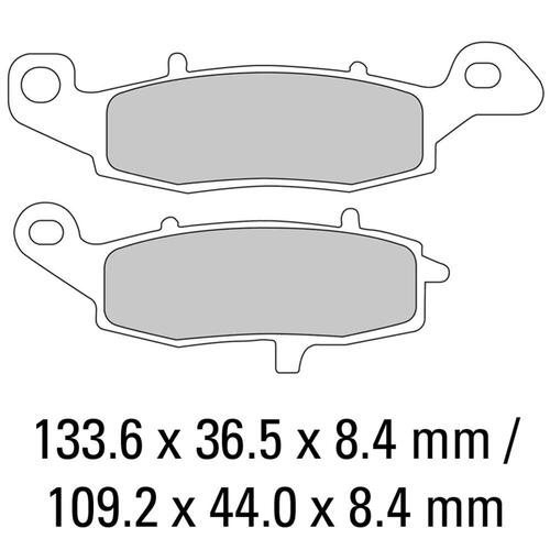 Ferodo FDB2048P Disc Pad Set (2 pc) - Platinum Carbon Grip - Non-Sint.