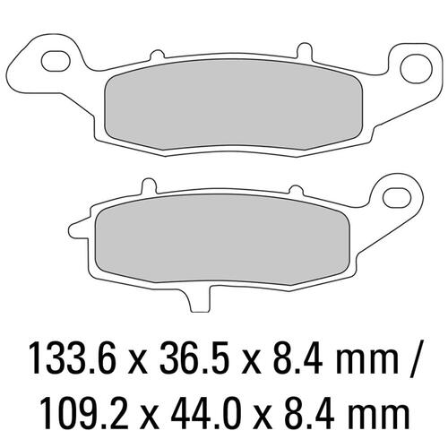 Ferodo FDB2049EF Disc Pad Set (2 pc) - ECO Friction Carbon Grip - Non-Sint.