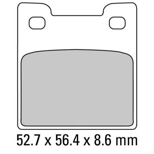 Ferodo FDB2058P Disc Pad Set (2 pc) - Platinum Carbon Grip - Non-Sint.