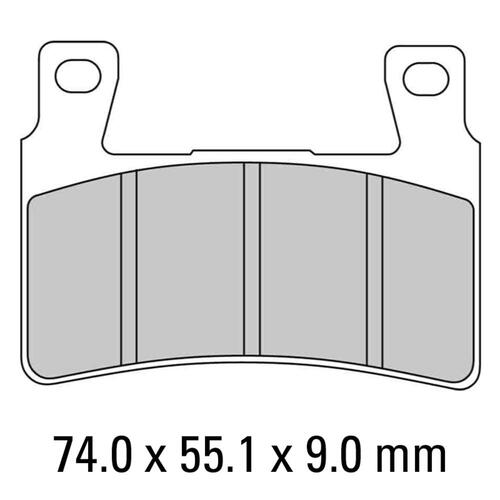 Ferodo FDB2079P Disc Pad Set (2 pc) - Platinum Carbon Grip - Non-Sint.