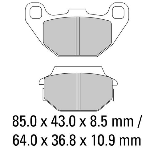 Ferodo FDB2096EF Disc Pad Set (2 pc) - ECO Friction Carbon Grip - Non-Sint.