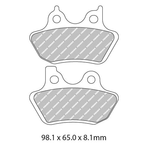 Ferodo FDB2097P Disc Pad Set (2 pc) - Platinum Carbon Grip - Non-Sint.