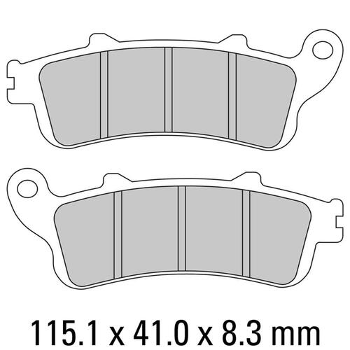 Ferodo FDB2098P Disc Pad Set (2 pc) - Platinum Carbon Grip - Non-Sint.