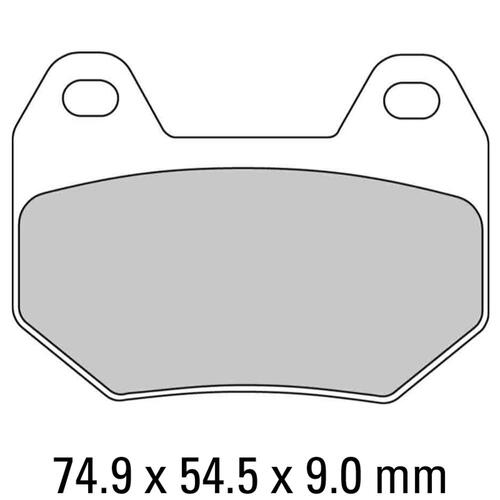 Ferodo FDB2102P Disc Pad Set (2 pc) - Platinum Carbon Grip - Non-Sint.