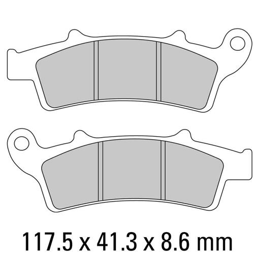 Ferodo FDB2105EF Disc Pad Set (2 pc) - ECO Friction Carbon Grip - Non-Sint.