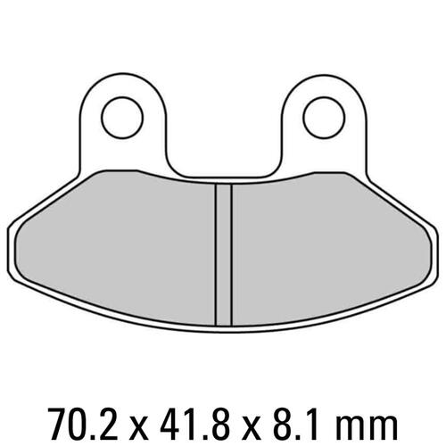 Ferodo FDB2108EF Disc Pad Set (2 pc) - ECO Friction Carbon Grip - Non-Sint.