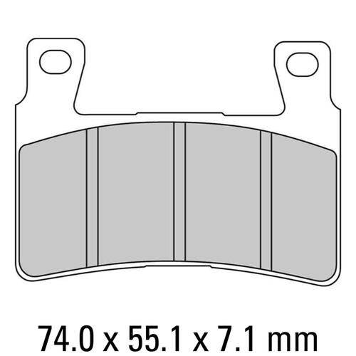 Ferodo FDB2114P Disc Pad Set (2 pc) - Platinum Carbon Grip - Non-Sint.