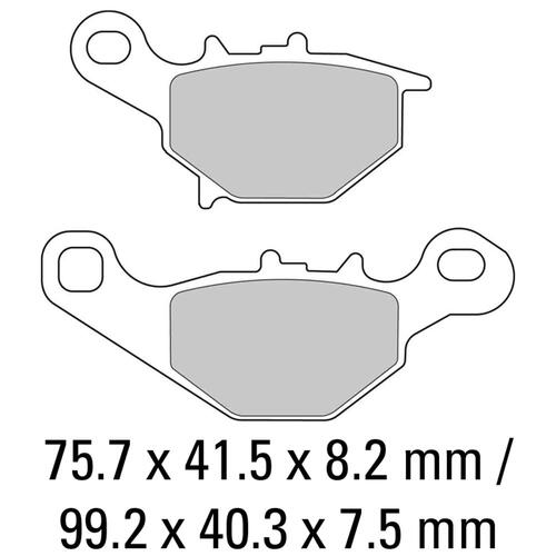 Ferodo FDB2133EF Disc Pad Set (2 pc) - ECO Friction Carbon Grip - Non-Sint.