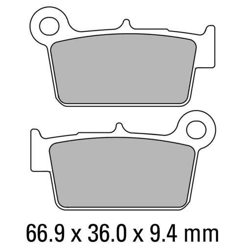 Ferodo FDB2162EF Disc Pad Set (2 pc) - ECO Friction Carbon Grip - Non-Sint.