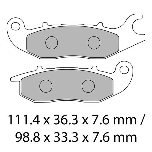 Ferodo FDB2169EF Disc Pad Set (2 pc) - ECO Friction Carbon Grip - Non-Sint.