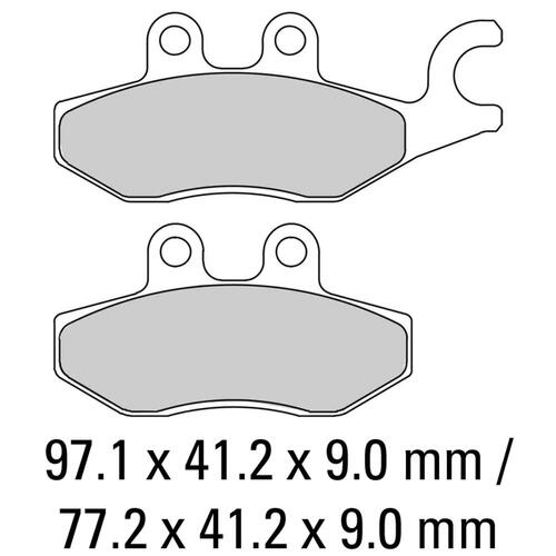 Ferodo FDB2186EF Disc Pad Set (2 pc) - ECO Friction Carbon Grip - Non-Sint.