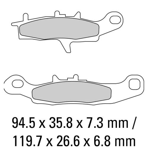 Ferodo FDB2188SG Disc Pad Set (2 pc) - Sinter Grip SG - Sintered