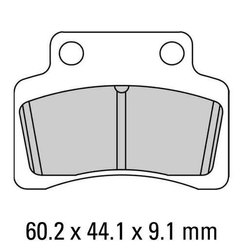 Ferodo FDB2191EF Disc Pad Set (2 pc) - ECO Friction Carbon Grip - Non-Sint.