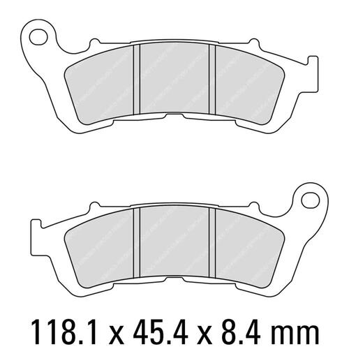 Ferodo FDB2196EF Disc Pad Set (2 pc) - ECO Friction Carbon Grip - Non-Sint.