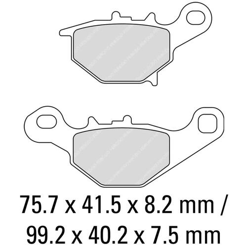 Ferodo FDB2197SG Disc Pad Set (2 pc) - Sinter Grip SG - Sintered