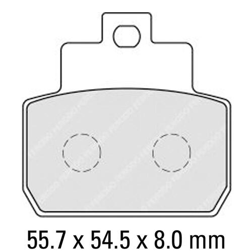 Ferodo FDB2207EF Disc Pad Set (2 pc) - ECO Friction Carbon Grip - Non-Sint.