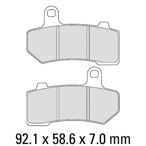 Ferodo FDB2210P Disc Pad Set (2 pc) - Platinum Carbon Grip - Non-Sint.