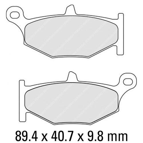 Ferodo FDB2213P Disc Pad Set (2 pc) - Platinum Carbon Grip - Non-Sint.