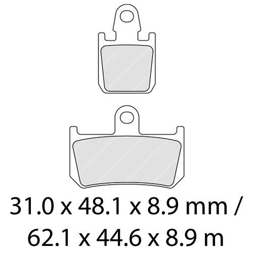 Ferodo FDB2217ST Disc Pad Set (4 pc) - Sinter Grip ST - Sintered