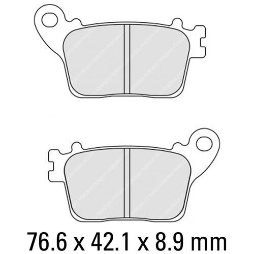 Ferodo FDB2221P Disc Pad Set (2 pc) - Platinum Carbon Grip - Non-Sint.