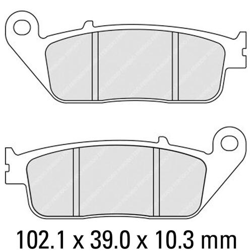 Ferodo FDB2225EF Disc Pad Set (2 pc) - ECO Friction Carbon Grip - Non-Sint.