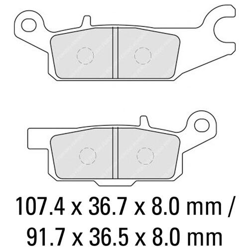 Ferodo FDB2231SG Disc Pad Set (2 pc) - Sinter Grip SG - Sintered