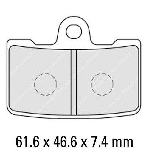 Ferodo FDB2240ST Disc Pad Set (4 pc) - Sinter Grip ST - Sintered