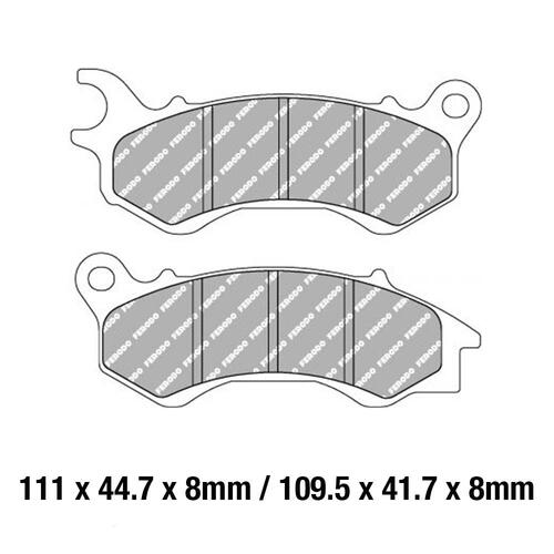 Ferodo FDB2256EF Disc Pad Set (2 pc) - ECO Friction Carbon Grip - Non-Sint.