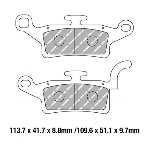 Ferodo FDB2264EF Disc Pad Set (2 pc) - ECO Friction Carbon Grip - Non-Sint.