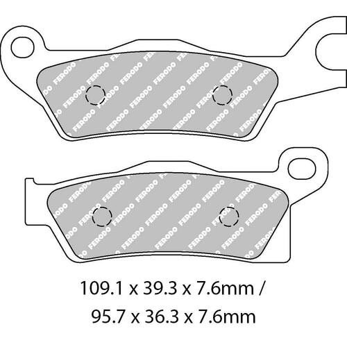 Ferodo FDB2274SG Disc Pad Set (2 pc) - Sinter Grip SG - Sintered