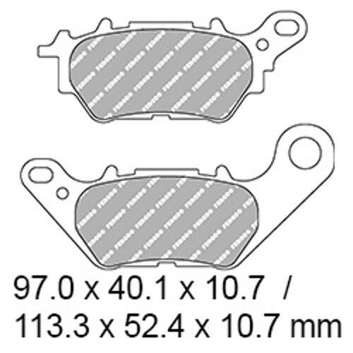 Ferodo FDB2283EF Disc Pad Set (2 pc) - ECO Friction Carbon Grip - Non-Sint.