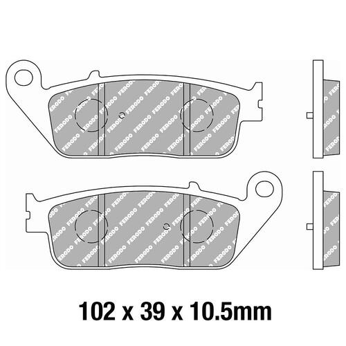 Ferodo FDB2288EF Disc Pad Set (2 pc) - ECO Friction Carbon Grip - Non-Sint.