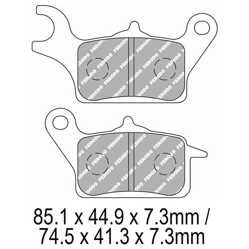 Ferodo FDB2289EF Disc Pad Set (2 pc) - ECO Friction Carbon Grip - Non-Sint.