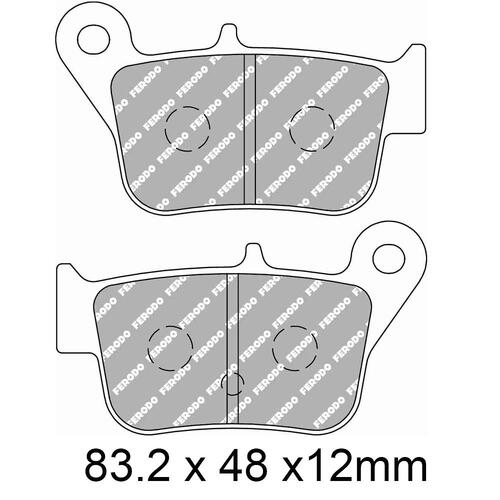 Ferodo FDB2292EF Disc Pad Set (2 pc) - ECO Friction Carbon Grip - Non-Sint.