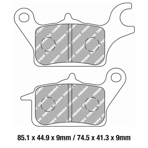 Ferodo FDB2296EF Disc Pad Set (2 pc) - ECO Friction Carbon Grip - Non-Sint.