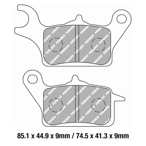 Ferodo FDB2297EF Disc Pad Set (2 pc) - ECO Friction Carbon Grip - Non-Sint.